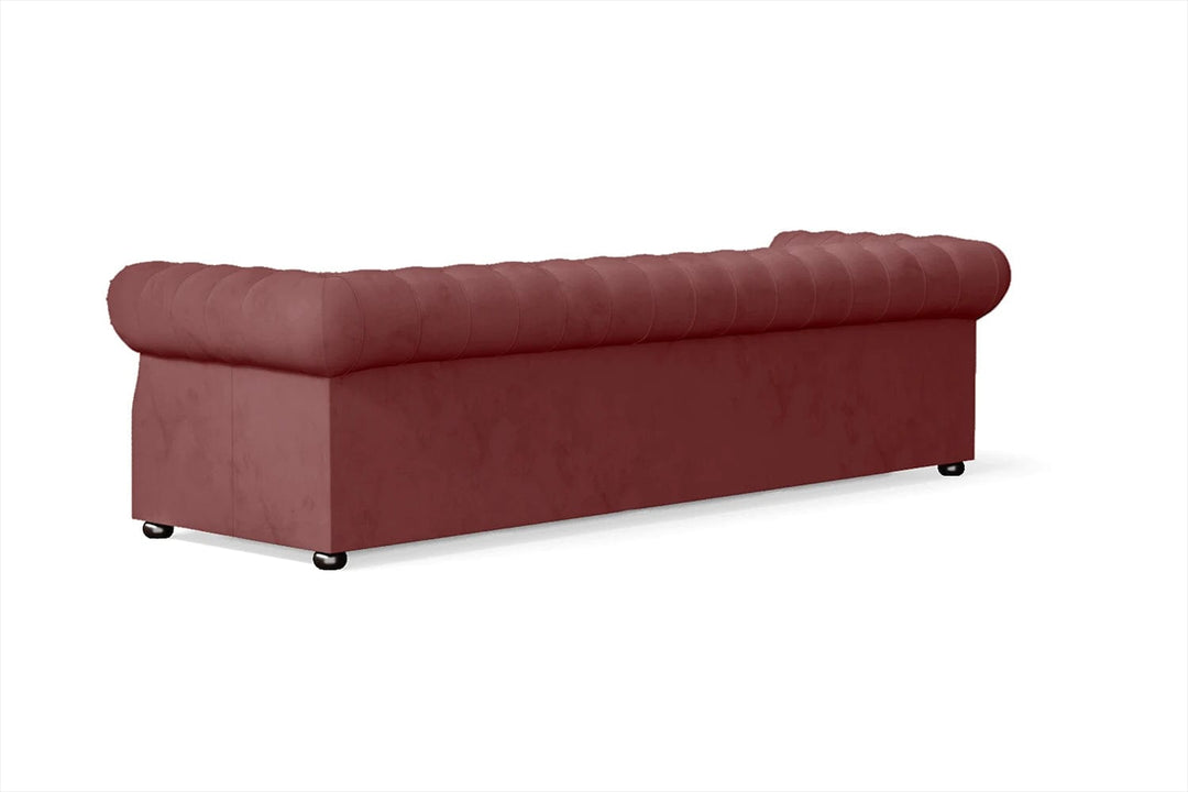 LIVELUSSO Sofa Cuneo 4 Seater Sofa Pink Velvet