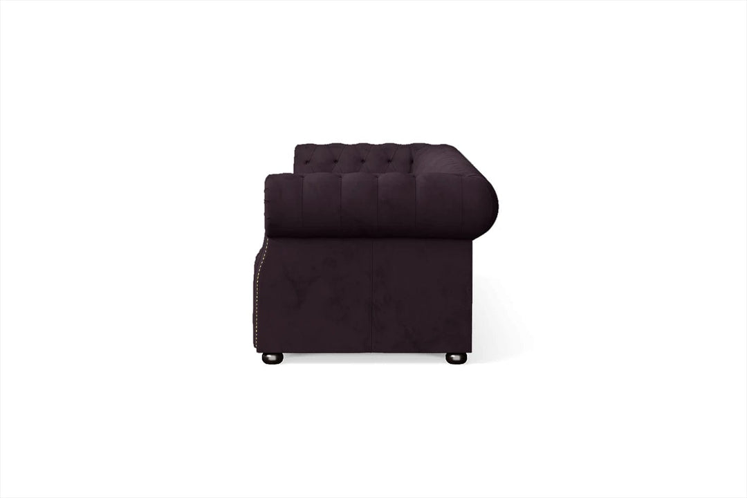 LIVELUSSO Sofa Cuneo 4 Seater Sofa Purple Velvet