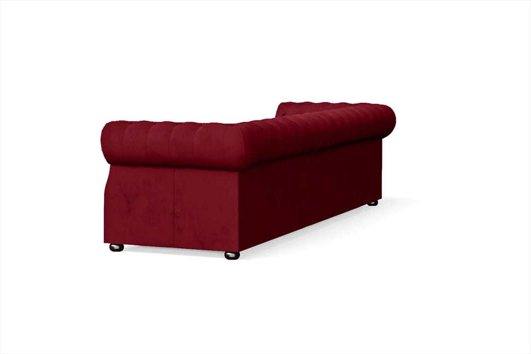 LIVELUSSO Sofa Cuneo 4 Seater Sofa Red Velvet