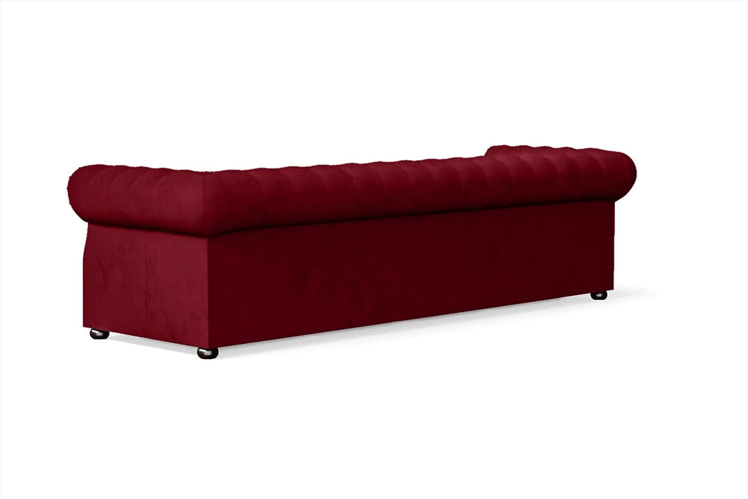 LIVELUSSO Sofa Cuneo 4 Seater Sofa Red Velvet