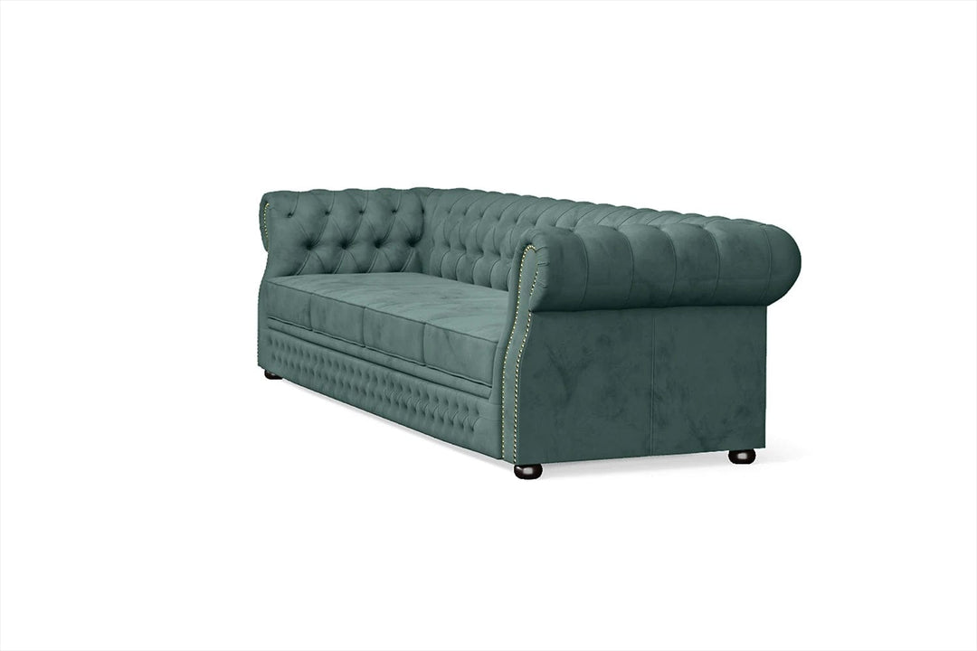 LIVELUSSO Sofa Cuneo 4 Seater Sofa Teal Velvet