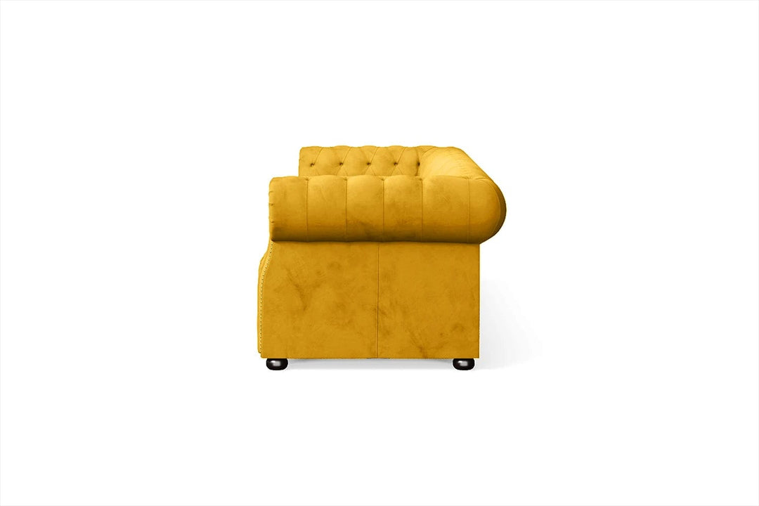 LIVELUSSO Sofa Cuneo 4 Seater Sofa Yellow Velvet