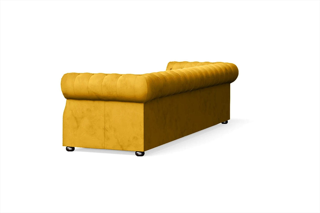 LIVELUSSO Sofa Cuneo 4 Seater Sofa Yellow Velvet