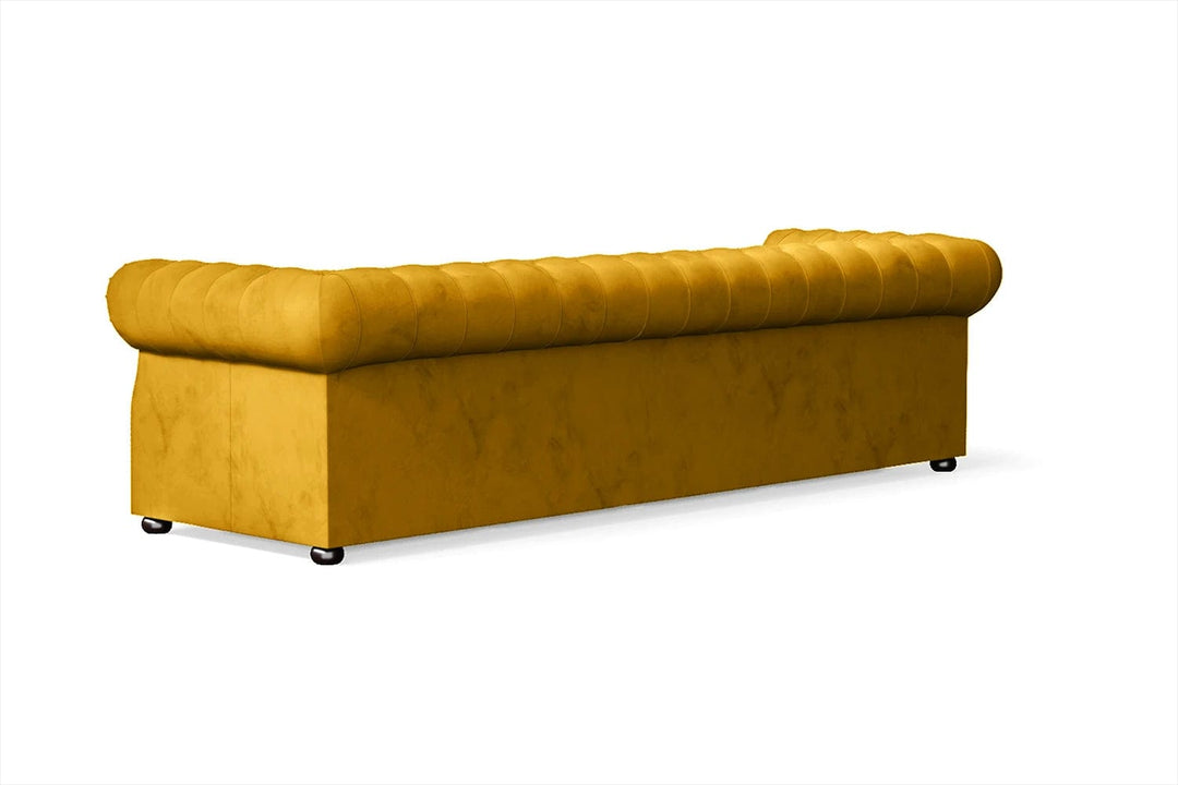 LIVELUSSO Sofa Cuneo 4 Seater Sofa Yellow Velvet