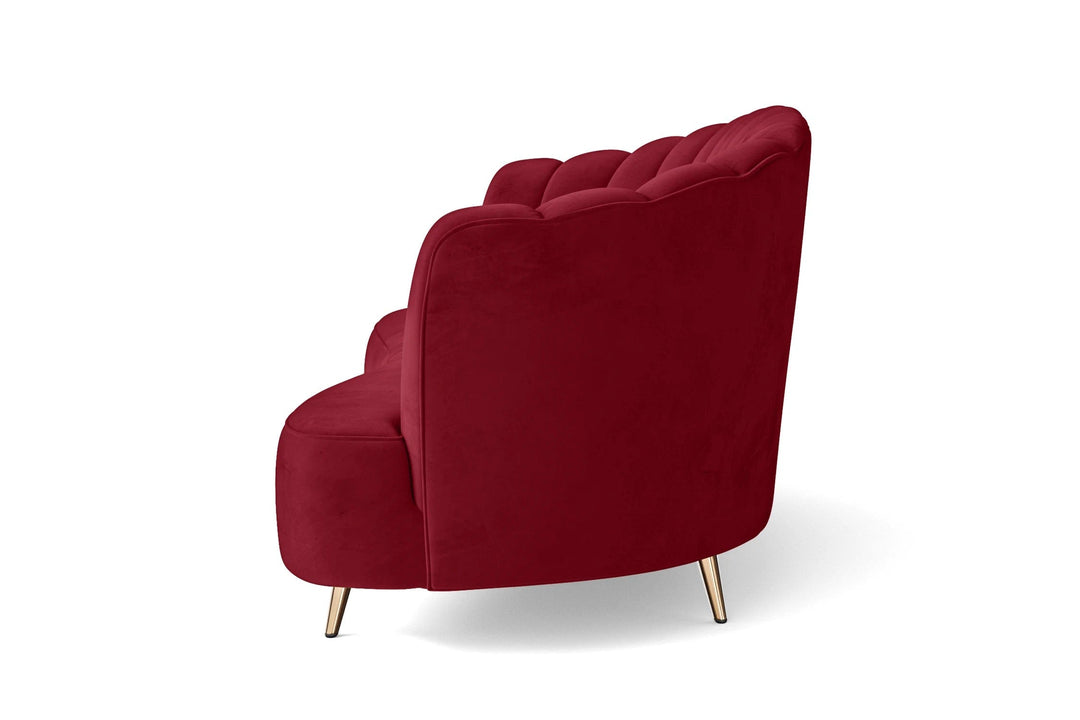 LIVELUSSO Sofa Elena 2 Seater Sofa Red Velvet