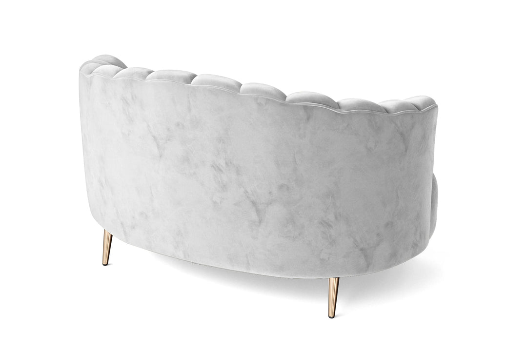 LIVELUSSO Sofa Elena 2 Seater Sofa White Velvet