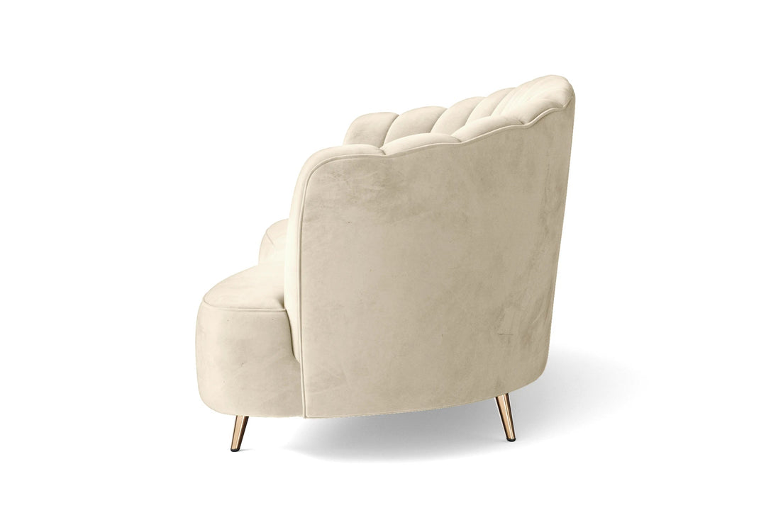 LIVELUSSO Sofa Elena 3 Seater Sofa Cream Velvet