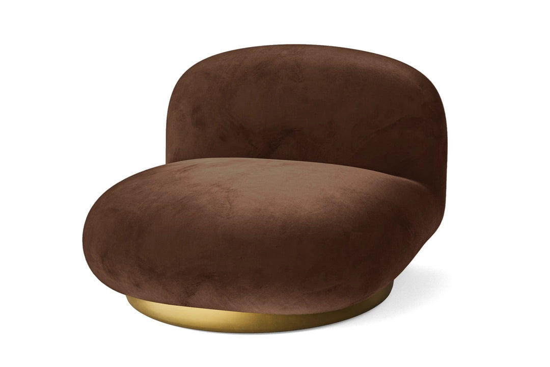 LIVELUSSO Armchair Elkton Armchair Coffee Brown Velvet