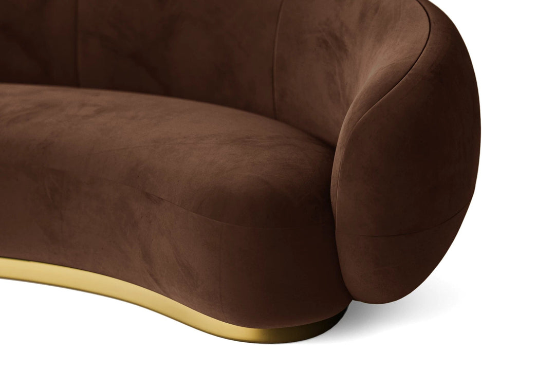 LIVELUSSO Armchair Elkton Armchair Coffee Brown Velvet