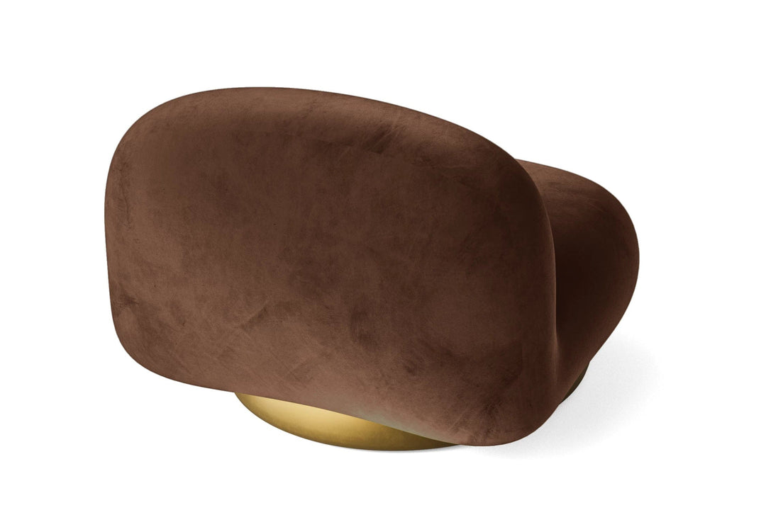 LIVELUSSO Armchair Elkton Armchair Coffee Brown Velvet