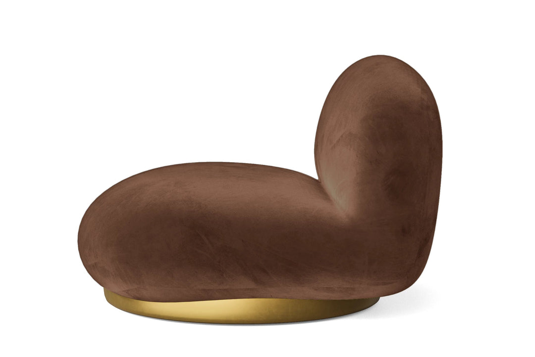 LIVELUSSO Armchair Elkton Armchair Coffee Brown Velvet