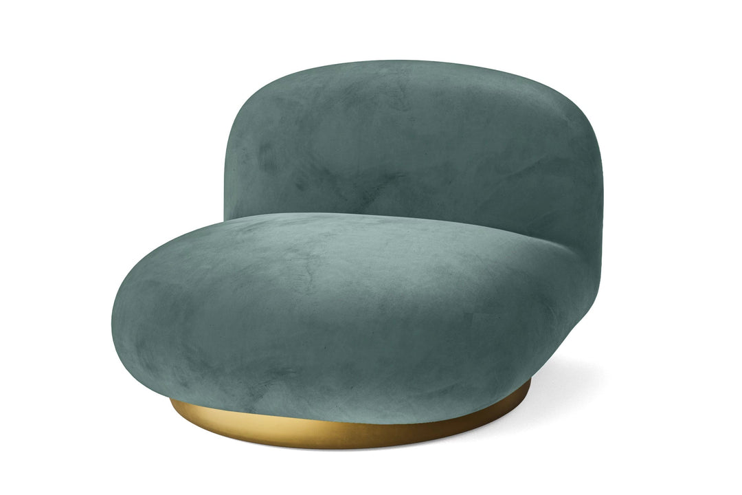 LIVELUSSO Armchair Elkton Armchair Teal Velvet