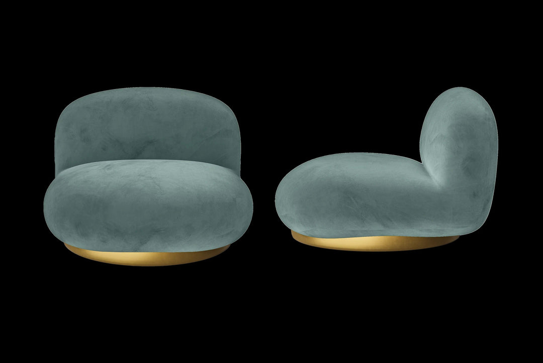 LIVELUSSO Armchair Elkton Armchair Teal Velvet