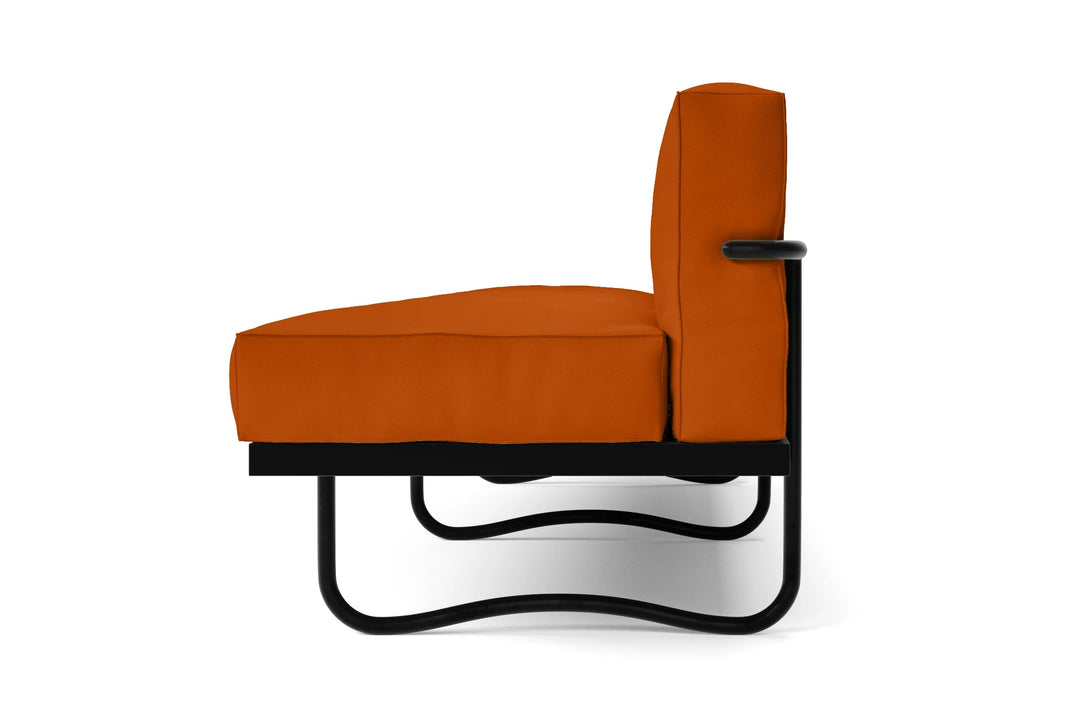 LIVELUSSO Sofa Emilia 3 Seater Sofa Orange Leather