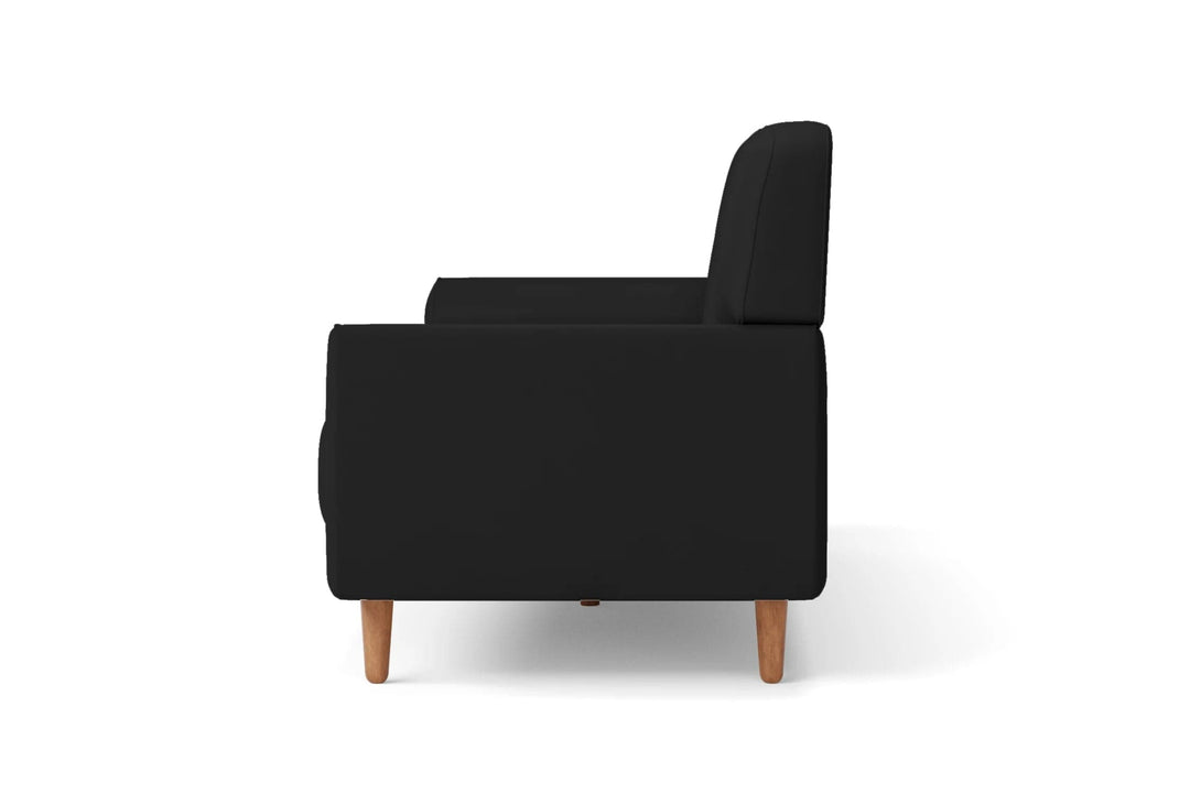 LIVELUSSO Sofa Ferrara 3 Seater Sofa Black Leather