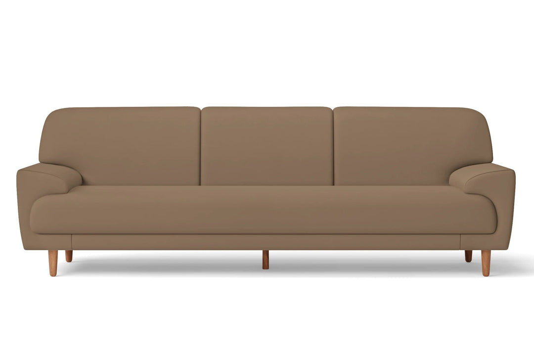 LIVELUSSO Sofa Ferrara 4 Seater Sofa Stone Leather