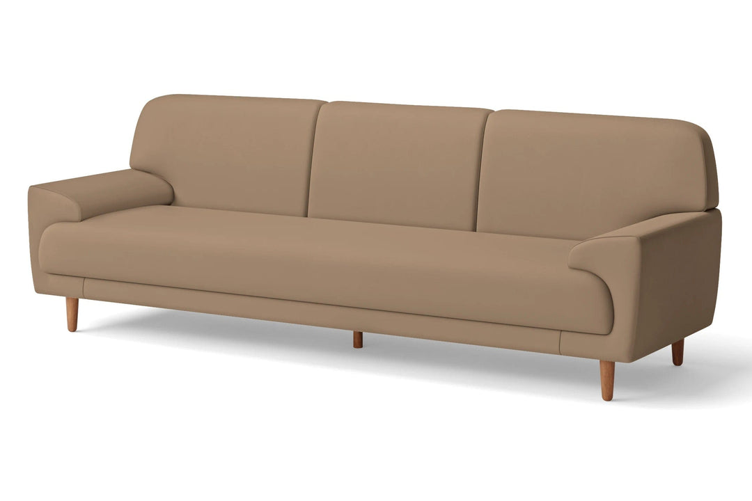 LIVELUSSO Sofa Ferrara 4 Seater Sofa Stone Leather