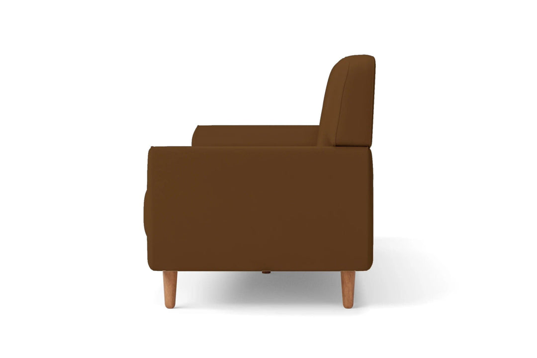 LIVELUSSO Sofa Ferrara 4 Seater Sofa Walnut Brown Leather