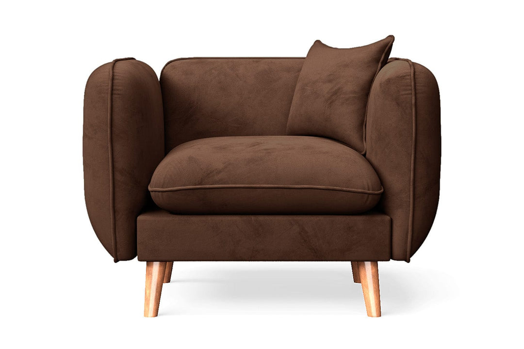 LIVELUSSO Armchair Florence Armchair Coffee Brown Velvet