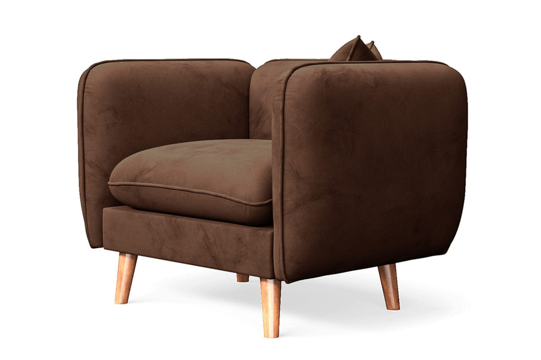 LIVELUSSO Armchair Florence Armchair Coffee Brown Velvet