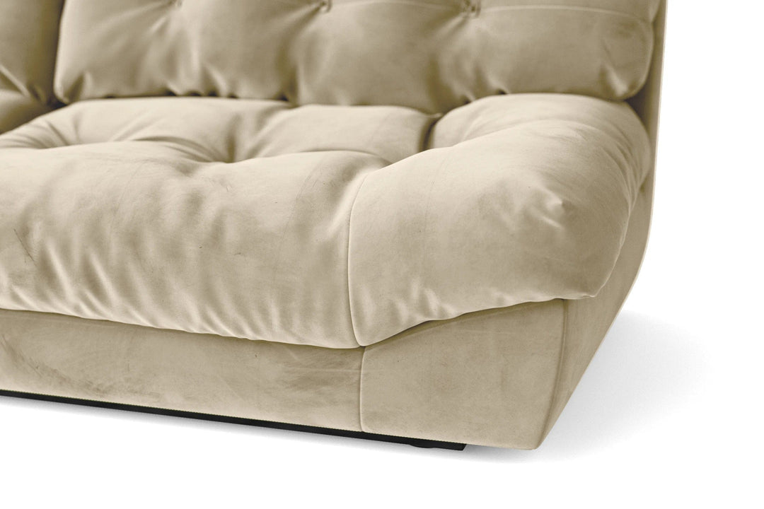 LIVELUSSO Sofa Forli 4 Seater Sofa Cream Velvet