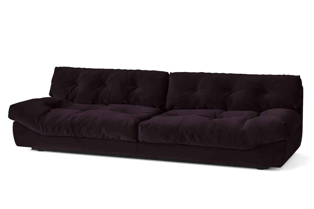 LIVELUSSO Sofa Forli 4 Seater Sofa Purple Velvet