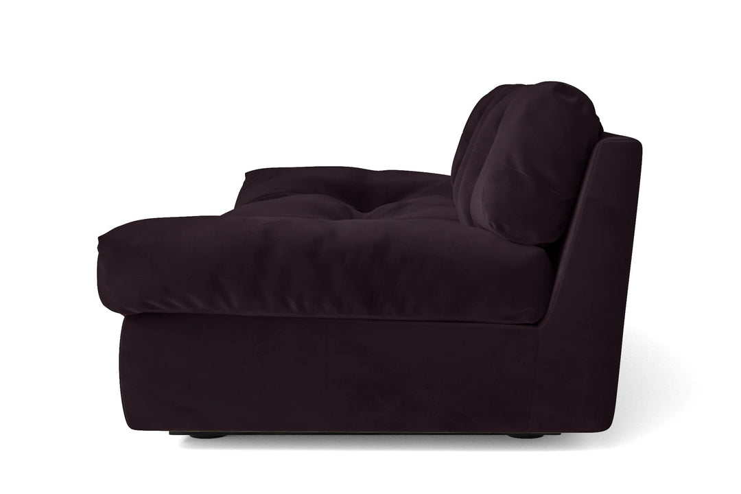 LIVELUSSO Sofa Forli 4 Seater Sofa Purple Velvet