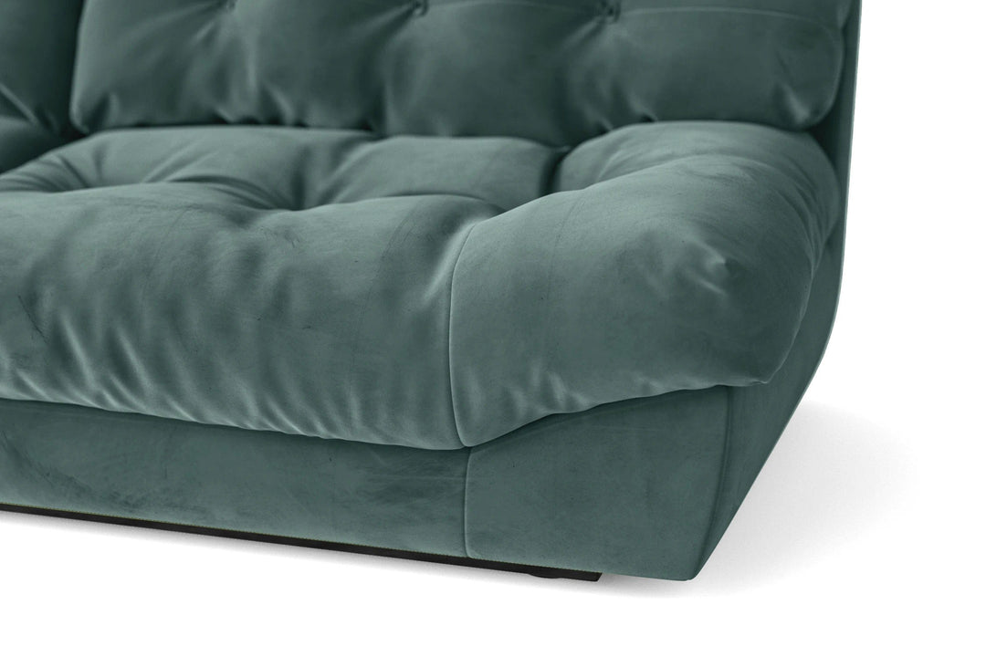 LIVELUSSO Sofa Forli 4 Seater Sofa Teal Velvet