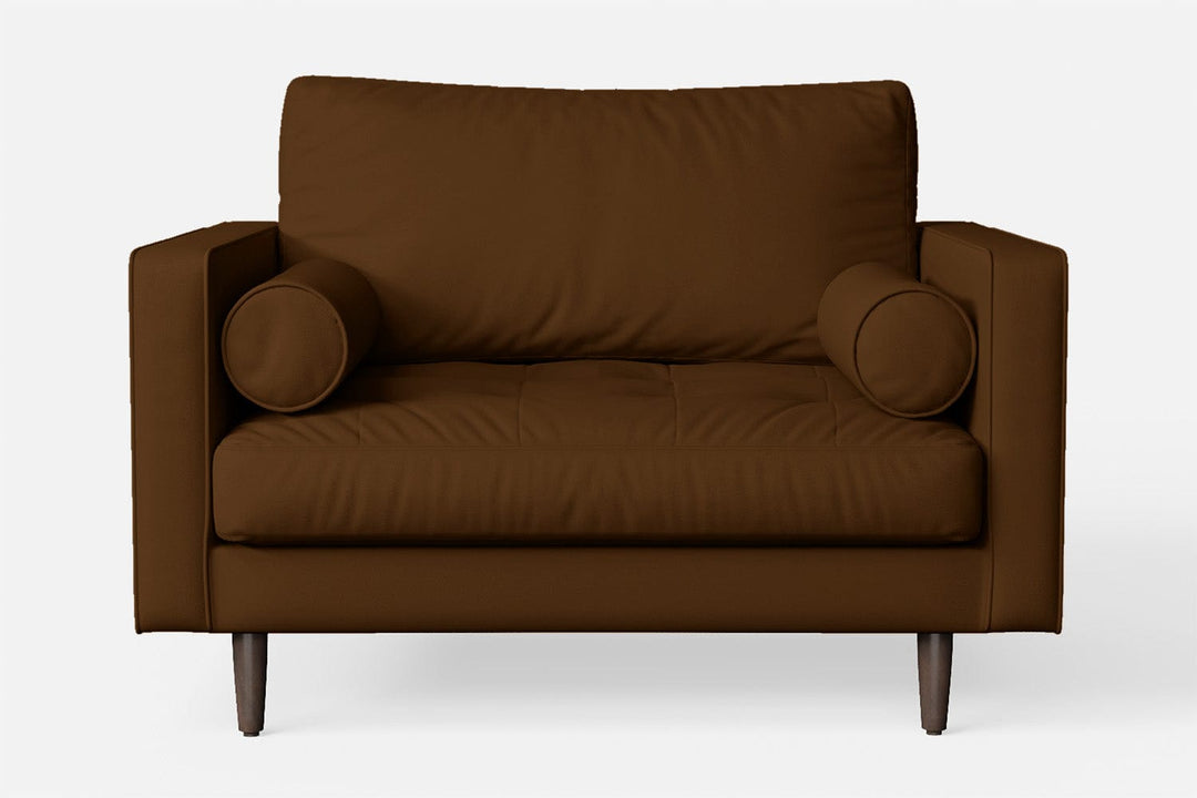 LIVELUSSO Armchair Gela Armchair Walnut Brown Leather