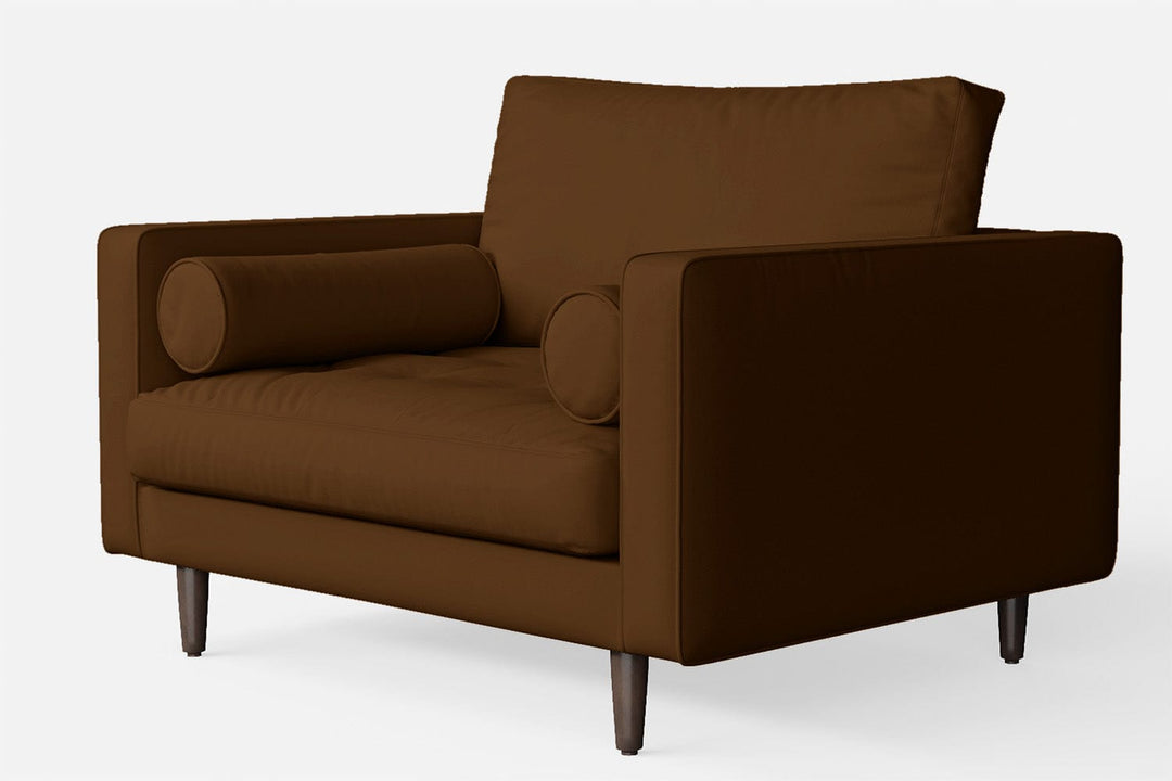 LIVELUSSO Armchair Gela Armchair Walnut Brown Leather