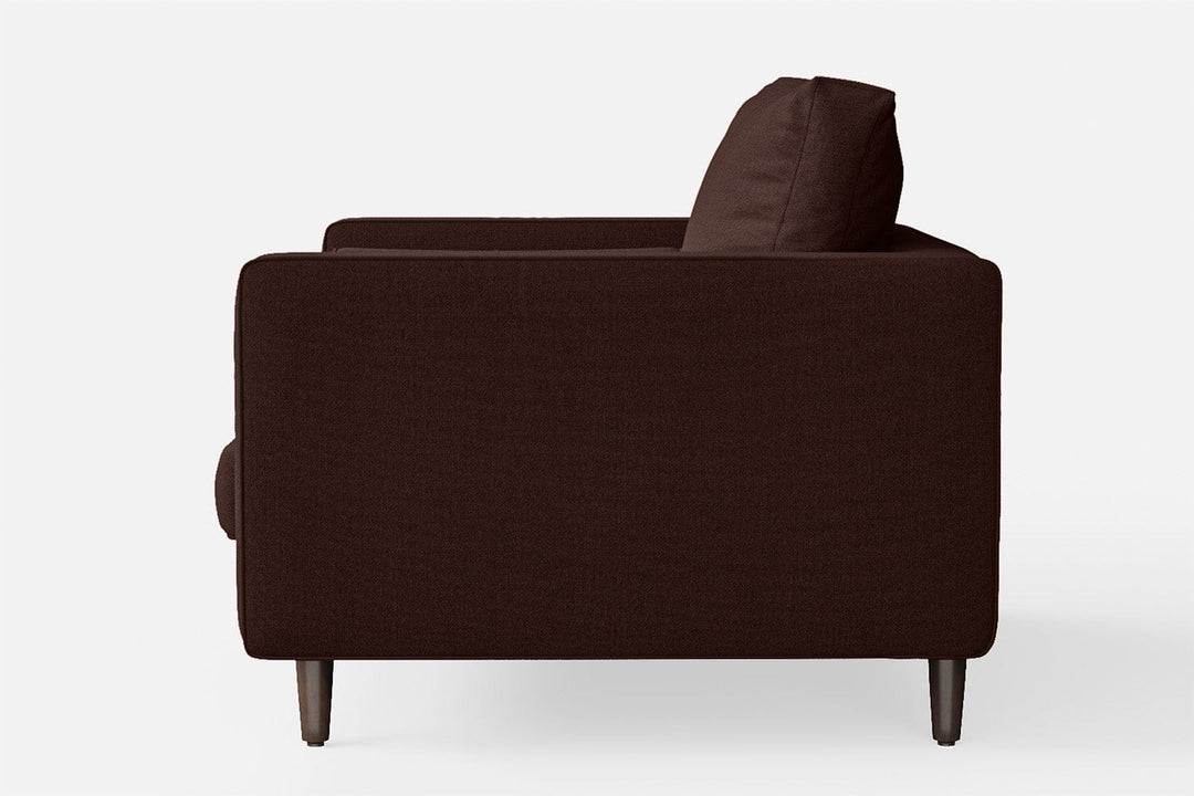 LIVELUSSO Armchair Gela Armchair Coffee Brown Linen Fabric