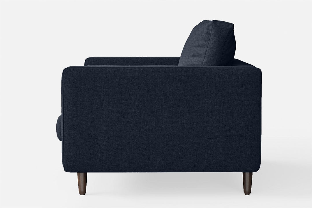 LIVELUSSO Armchair Gela Armchair Dark Blue Linen Fabric