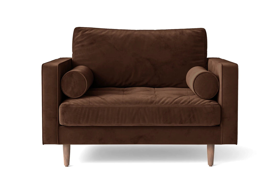 LIVELUSSO Armchair Gela Armchair Coffee Brown Velvet