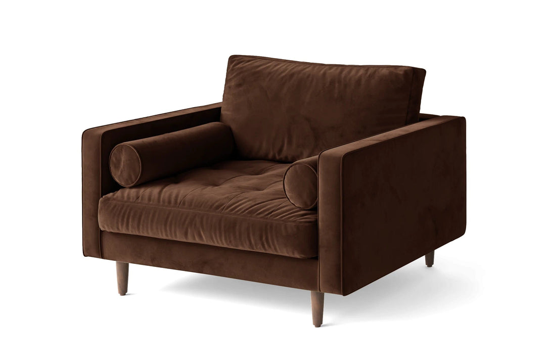 LIVELUSSO Armchair Gela Armchair Coffee Brown Velvet