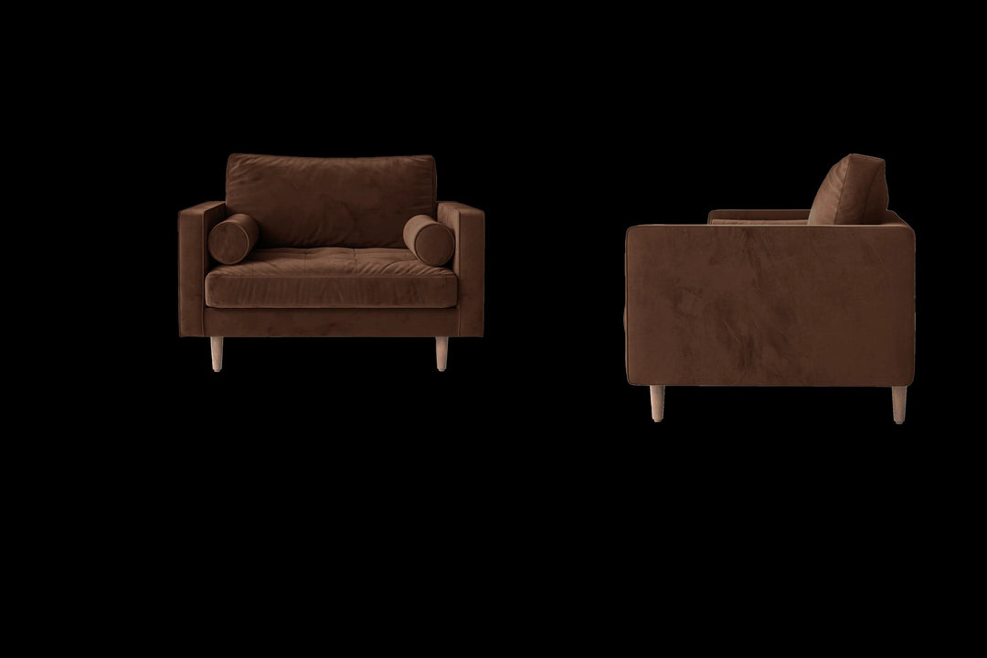 LIVELUSSO Armchair Gela Armchair Coffee Brown Velvet