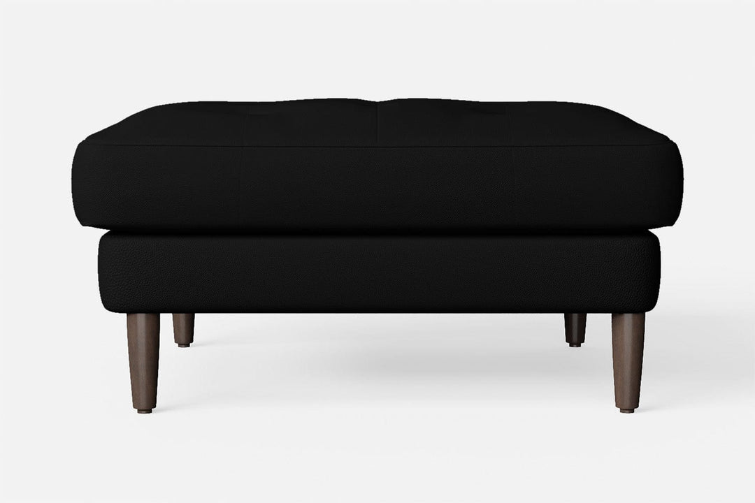 LIVELUSSO Ottoman Gela Ottoman Black Leather