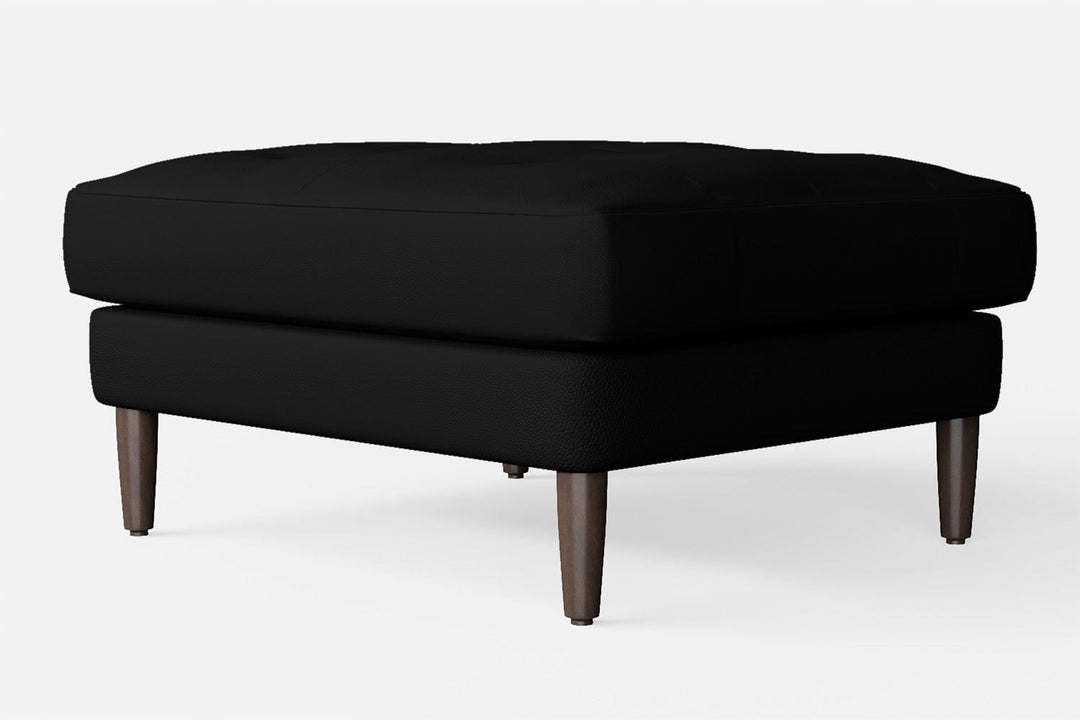 LIVELUSSO Ottoman Gela Ottoman Black Leather