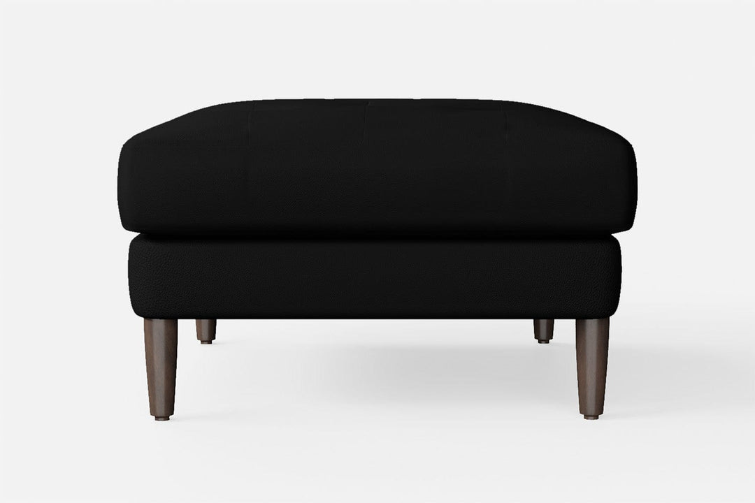 LIVELUSSO Ottoman Gela Ottoman Black Leather