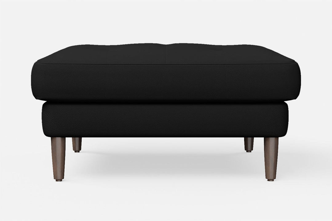 LIVELUSSO Ottoman Gela Ottoman Black Leather