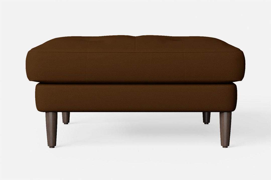 LIVELUSSO Ottoman Gela Ottoman Walnut Brown Leather