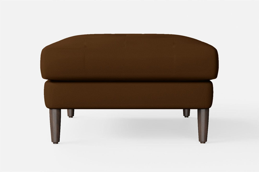 LIVELUSSO Ottoman Gela Ottoman Walnut Brown Leather