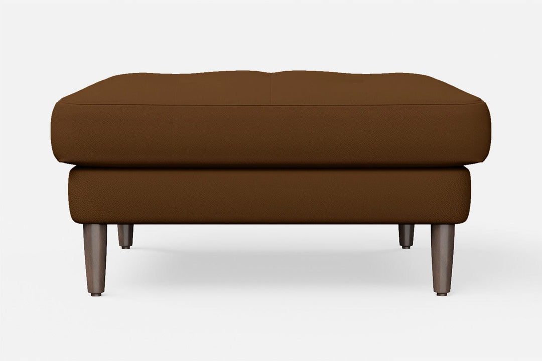 LIVELUSSO Ottoman Gela Ottoman Walnut Brown Leather