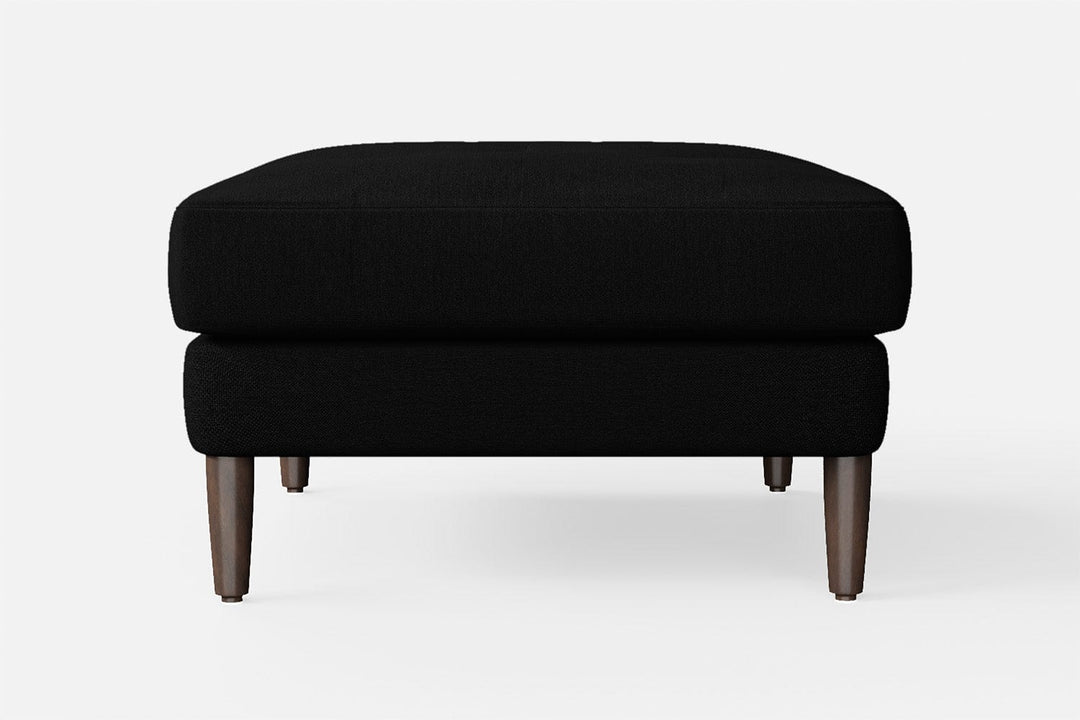 LIVELUSSO Ottoman Gela Ottoman Black Linen Fabric