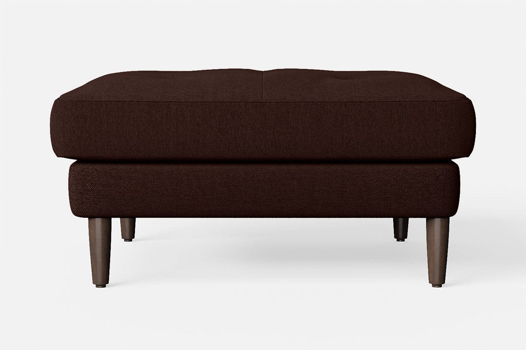 LIVELUSSO Ottoman Gela Ottoman Coffee Brown Linen Fabric