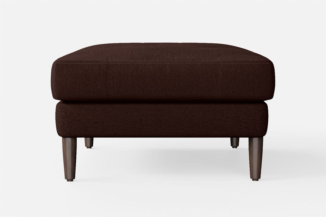 LIVELUSSO Ottoman Gela Ottoman Coffee Brown Linen Fabric