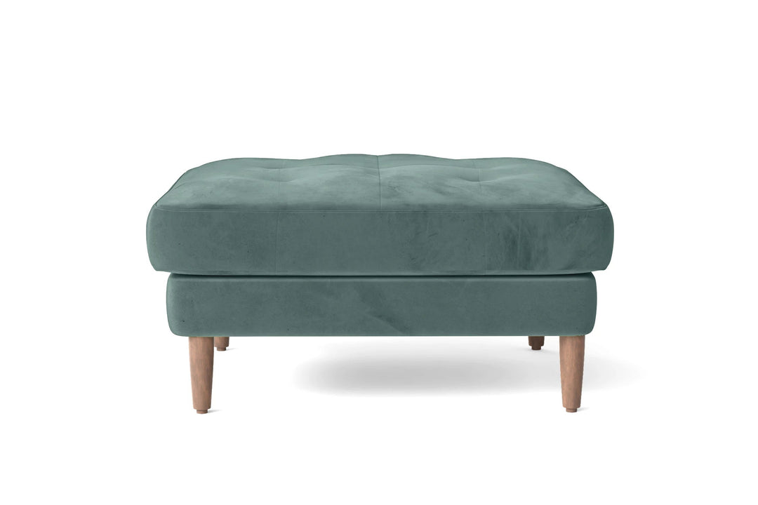 LIVELUSSO Ottoman Gela Ottoman Teal Velvet