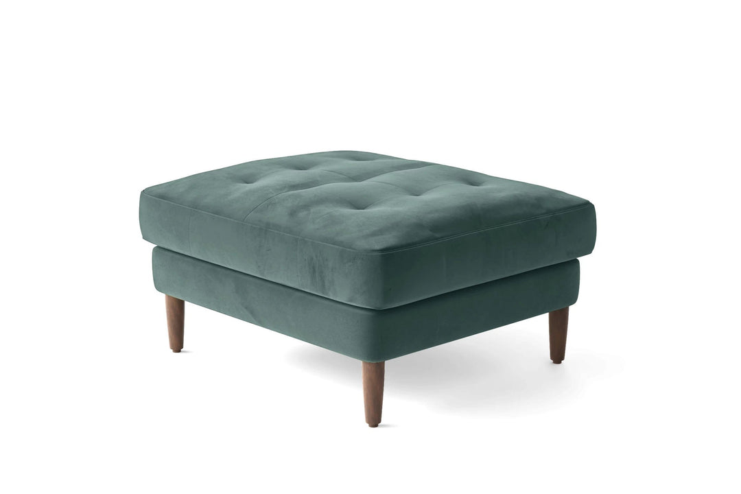 LIVELUSSO Ottoman Gela Ottoman Teal Velvet