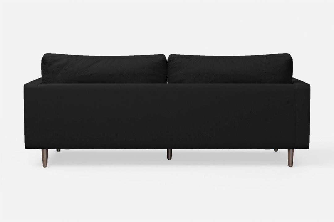 LIVELUSSO Sofa Gela 2 Seater Sofa Black Leather