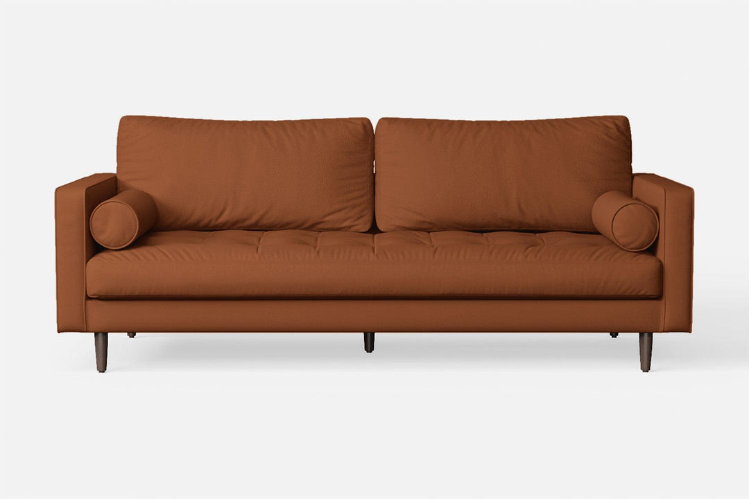 LIVELUSSO Sofa Gela 2 Seater Sofa Tan Brown Leather