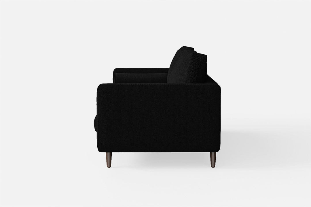 LIVELUSSO Sofa Gela 2 Seater Sofa Black Linen Fabric